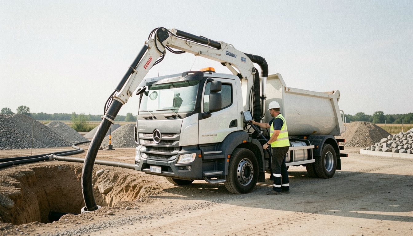 Camion d’aspiration sur chantier : usages et atouts